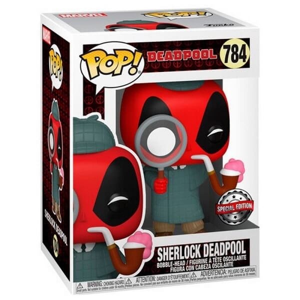 Funko POP Marvel Deadpool - Sherlock Deadpool 784 Bobble-Head Special Edition Exclusive