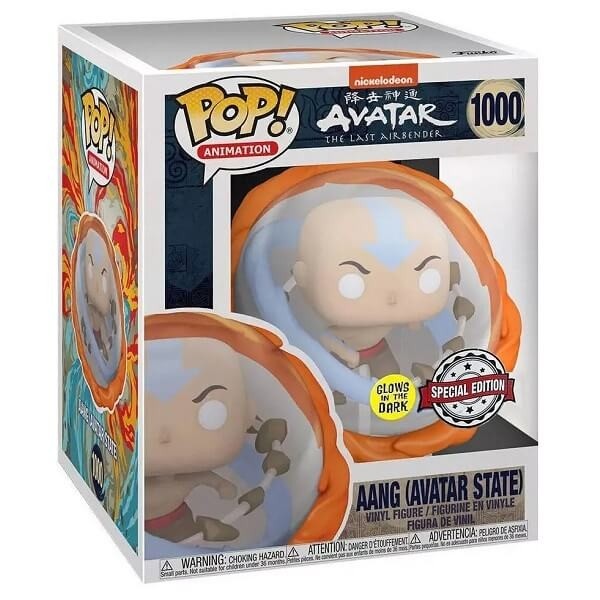 Funko POP Avatar The Last Airbender - Aang Avatar State GITD 1000 Supersized Vinyl Figure Exclusive