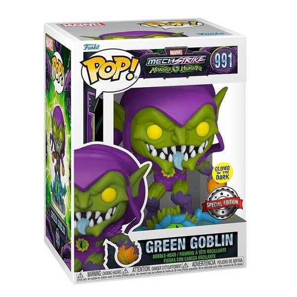 Funko POP Marvel Monster Hunters - Green Goblin 991 Bobble-Head GITD (Exclusive)
