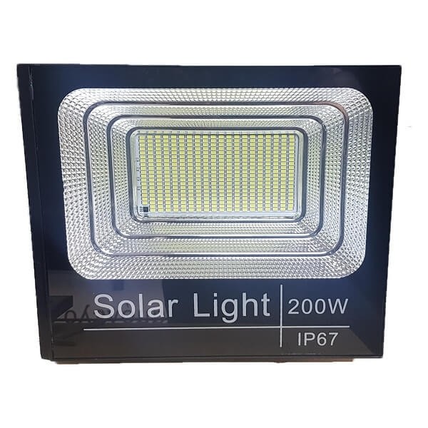 Ηλιακός Προβολέας IP67 200W - Τηλεχειριστήριο & Ηλεκτρονικό Διακόπτη - Μπαταρίες LiFePO4