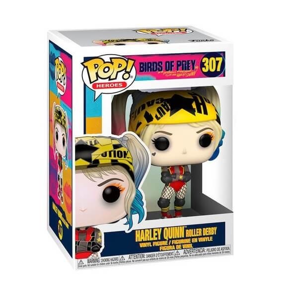 Funko POP Heroes Birds of Prey - Harley Quinn Roller Derby 307 Vinyl Figure 