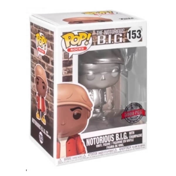Funko POP Rocks Notorious BIG - BIG with Champagne 153 Vinyl Figure Limited 5000 PCS Edition 