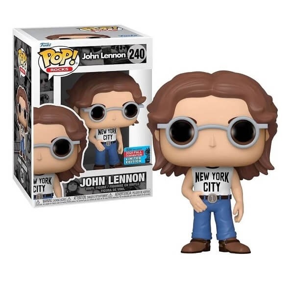 Funko POP Rocks John Lennon NYC Shirt 240 ECCC2021 Exclusive Vinyl Figure