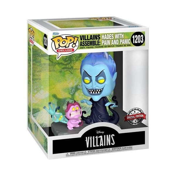 Funko POP Deluxe Disney Villains Assmble - Hades with Pain and Panic 1203 Exclusive Figure 