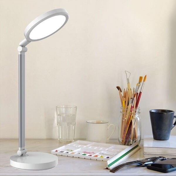 Επαναφορτιζόμενο Φωτιστικό Led Γραφείου Touch Dimmer 15x37 Λευκό 