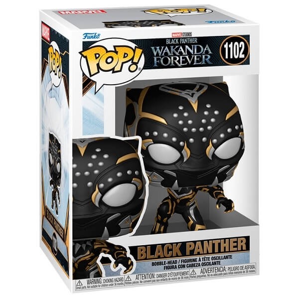 Funko POP Marvel Black Panther Wakanda Forever - Black Panther 1102 Bobble-Head 