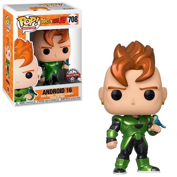 Funko POP Animation Dragon Ball Z - Android 16 (Metallic) 708 Vinyl Figure Exclusive