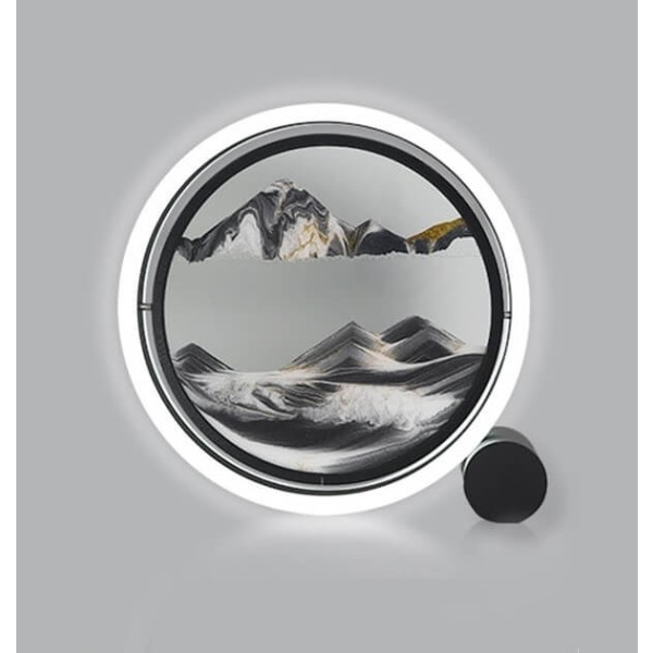 Μεταλλικό Διακοσμητικό Φωτιστικό με Άμμο 30Χ35Χ6 - Μαύρη Άμμος