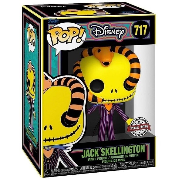 Funko POP Disney Nightmare Before Christmas - Jack Skellington (Black Light) 717 Vinyl Figure Exclusive
