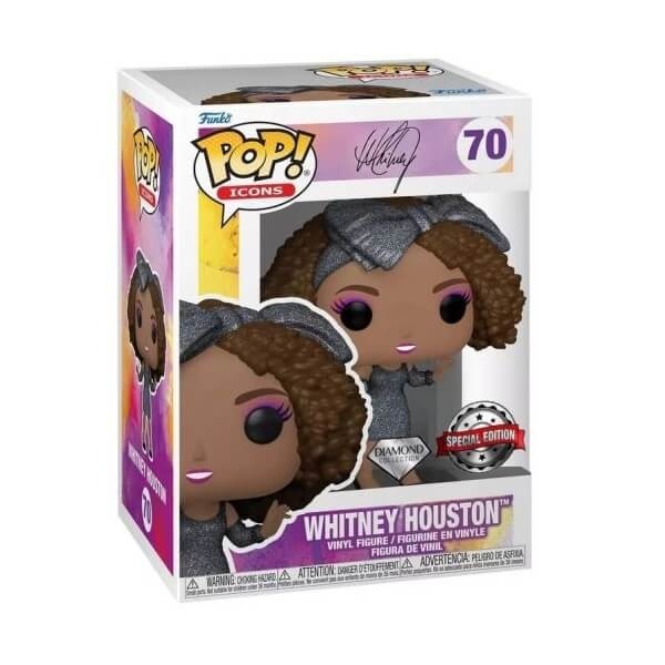 Funko POP Icons - Whitney Houston (How Will I Know) Diamond Collection 70 Vinyl Figure Exclusive