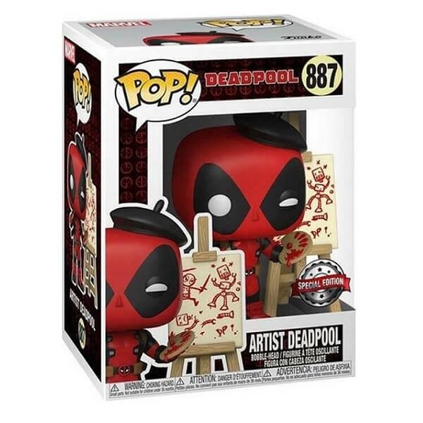 Funko POP Marvel Deadpool - Artist Deadpool 887 Bobble-Head Special Edition Exclusive