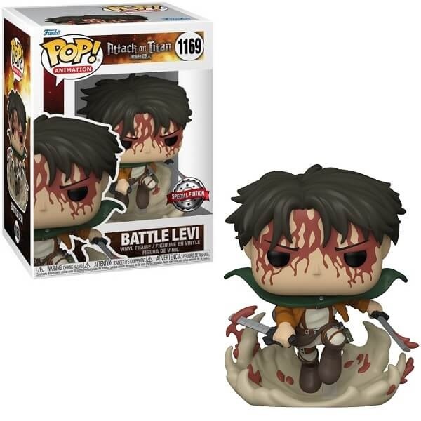 Funko POP Animation Attack on Titan - Battle Levi 1169 Vinyl Figure Special Edition