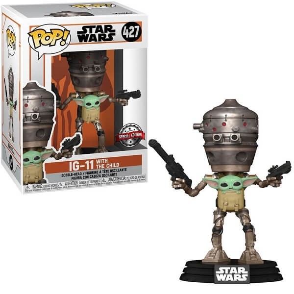 Funko Pop Tees Box Star Wars The Mandalorian IG-11 with The Child Vinyl Figure & Tshirt Large