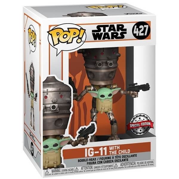 Funko Pop Tees Box Star Wars The Mandalorian IG-11 with The Child Vinyl Figure & Tshirt Large