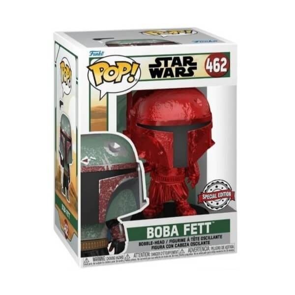 Funko POP Star Wars - Boba Fett (Red Chrome) 462 Bobble-Head 2022 Special Edition