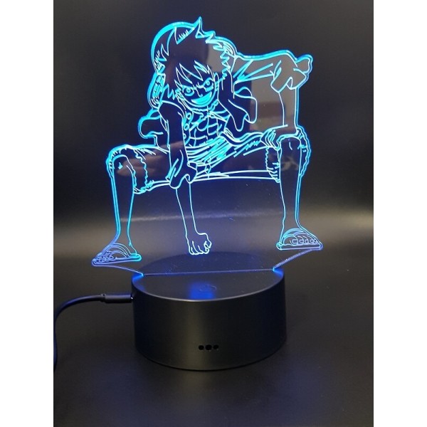 Διακοσμητικό Φωτιστικό One Piece - Cool Luffy 3d Acrylic Led Light USB