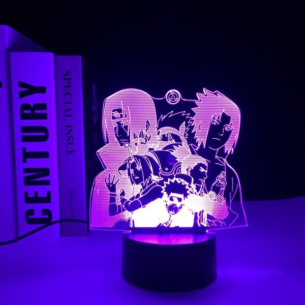 Διακοσμητικό Φωτιστικό Naruto Group 3d Acrylic Led Light USB