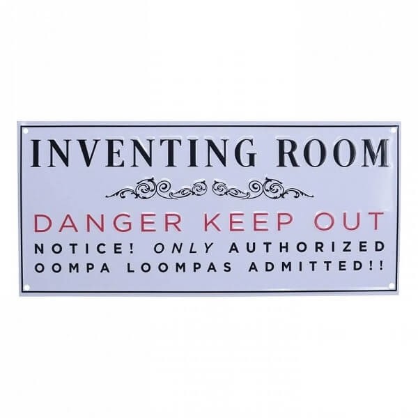 Μεταλλική Ανάγλυφη Πινακίδα Willy Wonka 30x15cm