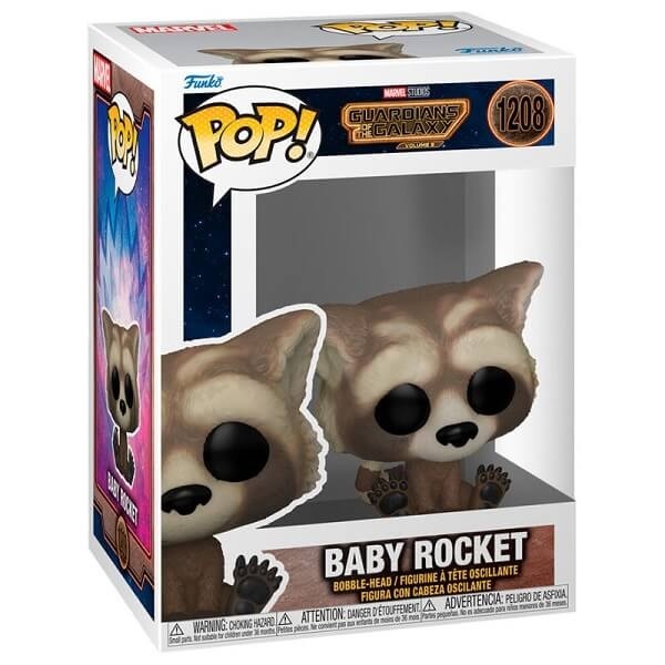 Funko POP Marvel Guardians of the Galaxy Vol. 3 - Baby Rocket 1208 Bobble-Head