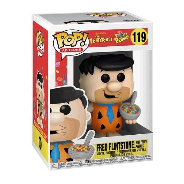 Funko POP Ad Icons The Flintstones & Fruity Pebbles - Fred Flintstone with Fruity Pebbles 119 Vinyl Figure