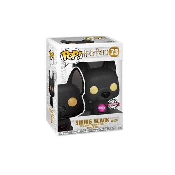 Funko POP Harry Potter - Sirius Black as Dog Flocked 73 Vinyl Figure Special Edition Exclusive
