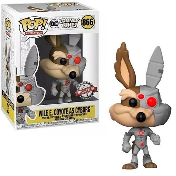 Funko POP Animation DC Looney Tunes - Wile E. Coyote as Cyborg 866 Vinyl Figure Special Edition Exclusive