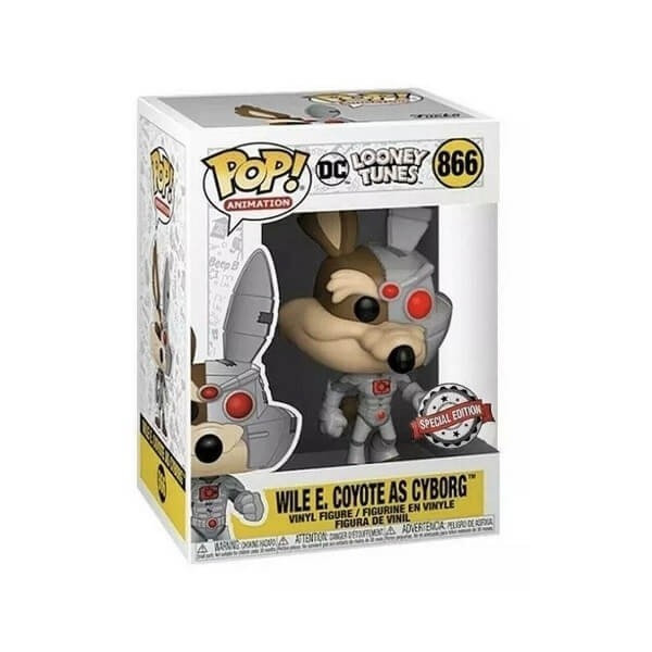Funko POP Animation DC Looney Tunes - Wile E. Coyote as Cyborg 866 Vinyl Figure Special Edition Exclusive