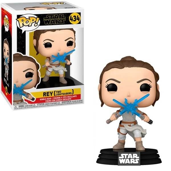 Funko POP Movies Star Wars - Rey (Two Lightsabers) 434 Bobble-Head
