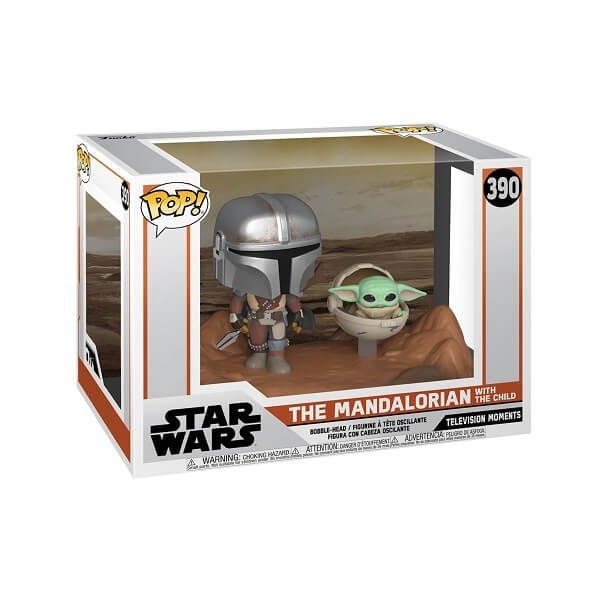 Funko POP Star Wars Television Moments - The Mandalorian with The Child 390 Bobble-Head