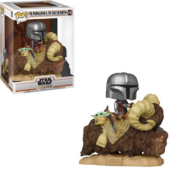 Funko POP Star Wars The Mandalorian - The Mandalorian & on Bantha 416 Bobble-Head
