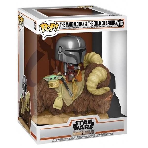 Funko POP Star Wars The Mandalorian - The Mandalorian & on Bantha 416 Bobble-Head