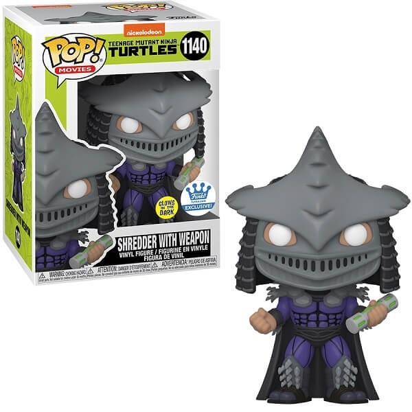 Funko POP Movies Teenage Mutant Ninja Turtles - Shredder with Weapon GiTD 1140 Vinyl Figure Funko Shop Exclusive