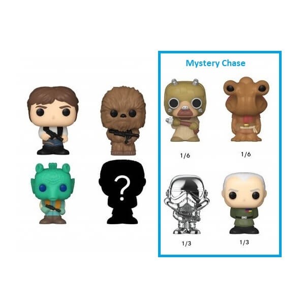 Funko Bitty POP! Star Wars - Han Solo, Chewbacca, Greedo & Chase Mystery 4-Pack Vinyl Figures