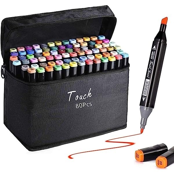 Fine Double Sided Highlights Μαρκαδόροι Ζωγραφικής με Διπλή Μύτη σε 80 Χρώματα