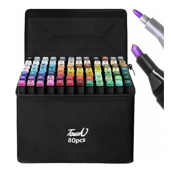 Fine Double Sided Highlights Μαρκαδόροι Ζωγραφικής με Διπλή Μύτη σε 80 Χρώματα