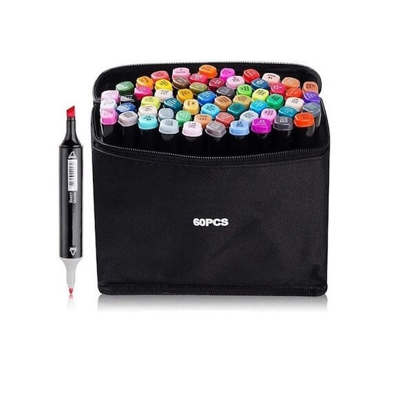Fine Double Sided Highlights Μαρκαδόροι Ζωγραφικής με Διπλή Μύτη σε 60 Χρώματα