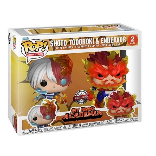 Funko POP Animation My Hero Academia - Todoroki & Endeavor 2-pack Vinyl Figures Special Edition Exclusive 