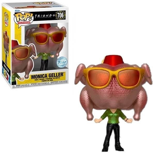 Funko Pop Tees Box Friends - Monica Geller Metallic 706 Vinyl Figure Exclusive & T-shirt Medium