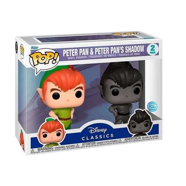 Funko POP Disney Classics - Peter Pan & Peter Pan's Shadow 2-pack Vinyl Figures Special Edition Exclusive