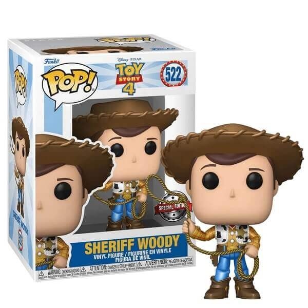 Funko Pop Tees Box Toy Story 4 - Sheriff Woody Metallic 522 Vinyl Figure Exclusive & T-shirt Large