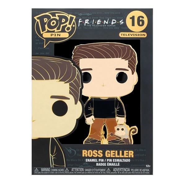 Funko Pop Pins Television Friends - Ross Geller 16 Large Enamel Pin