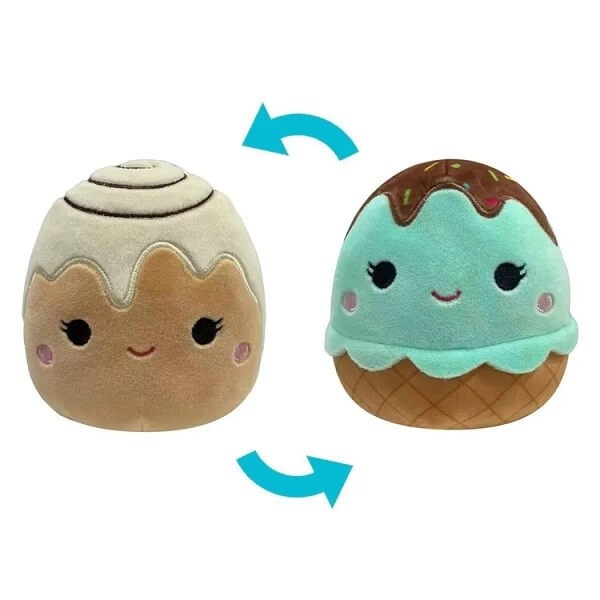 Jazwares Λούτρινο Flip-a-Mallow by Squishmallows Maya the Ice Cream & Chanel the Cinnamon Roll 13εκ.
