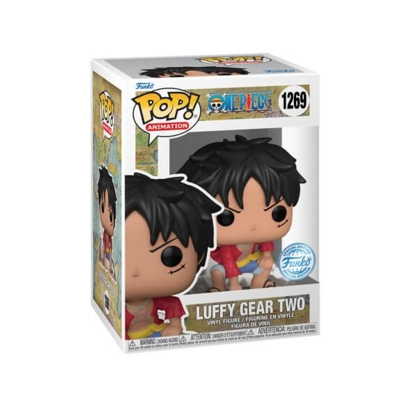 Funko POP Animation Bundle of 2 One Piece - Luffy Gear Two 1269 & Chase Vinyl Figures Special Edition Exclusive