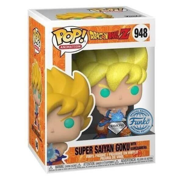 Funko POP Animation Dragon Ball Z - Super Saiyan Goku with Kamehamera Diamond 948 Vinyl Figure Exclusive 