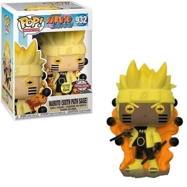 Funko POP Animation Naruto Shippuden - Naruto (Six Path Sage) GiTD 932 Vinyl Figure Special Edition Exclusive
