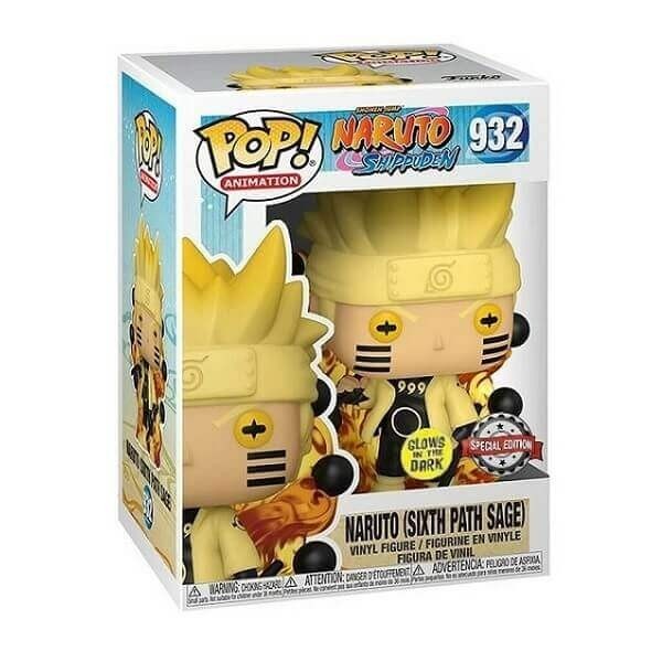 Funko POP Animation Naruto Shippuden - Naruto (Six Path Sage) GiTD 932 Vinyl Figure Special Edition Exclusive