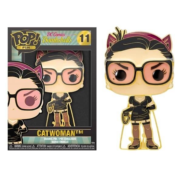 Funko Pop Pins Heroes Heroes DC Bombshells - Catwoman 11 Large Enamel Pin