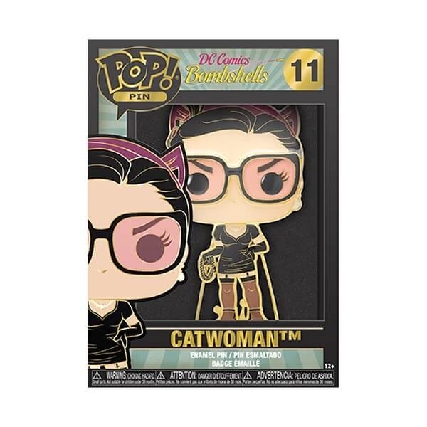 Funko Pop Pins Heroes Heroes DC Bombshells - Catwoman 11 Large Enamel Pin