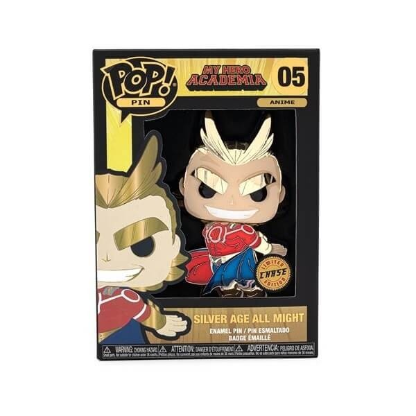 Funko Pop Pins Anime My Hero Academia - Silver Age All Might Chase 05 Large Enamel Pin
