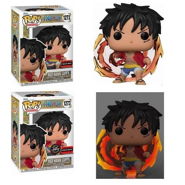 Funko POP Animation Bundle of 2 One Piece - Red Hawk Luffy 1273 & Chase Vinyl Figures Special Edition Exclusive
